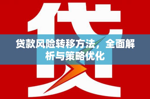 南岔贷款风险转移方法，全面解析与策略优化