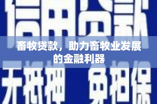 南岔畜牧贷款，助力畜牧业发展的金融利器