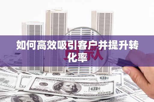 南岔如何高效吸引客户并提升转化率
