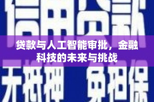 南岔贷款与人工智能审批，金融科技的未来与挑战