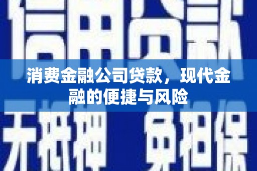 南岔消费金融公司贷款，现代金融的便捷与风险