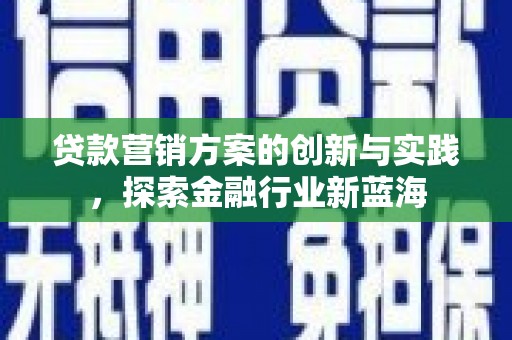 南岔贷款营销方案的创新与实践，探索金融行业新蓝海