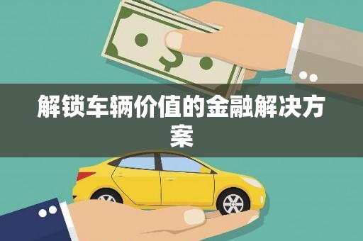 南岔解锁车辆价值的金融解决方案