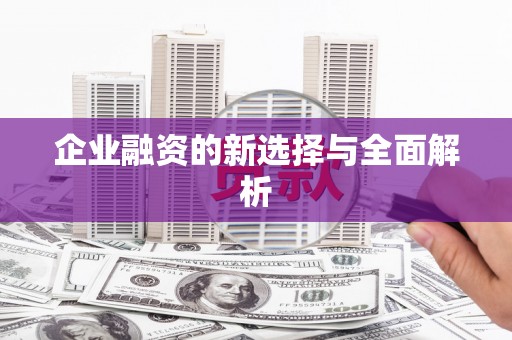 南岔企业融资的新选择与全面解析